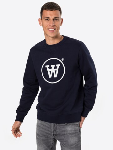 WOOD WOOD Sweatshirt i blå: forside