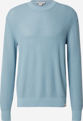 Pulover de la Calvin Klein Jeans pe albastru: față