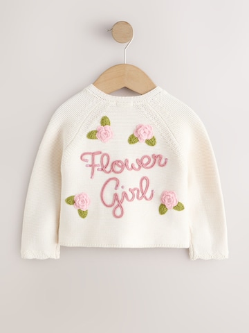 Next - Cárdigan 'Flower Girl' en blanco