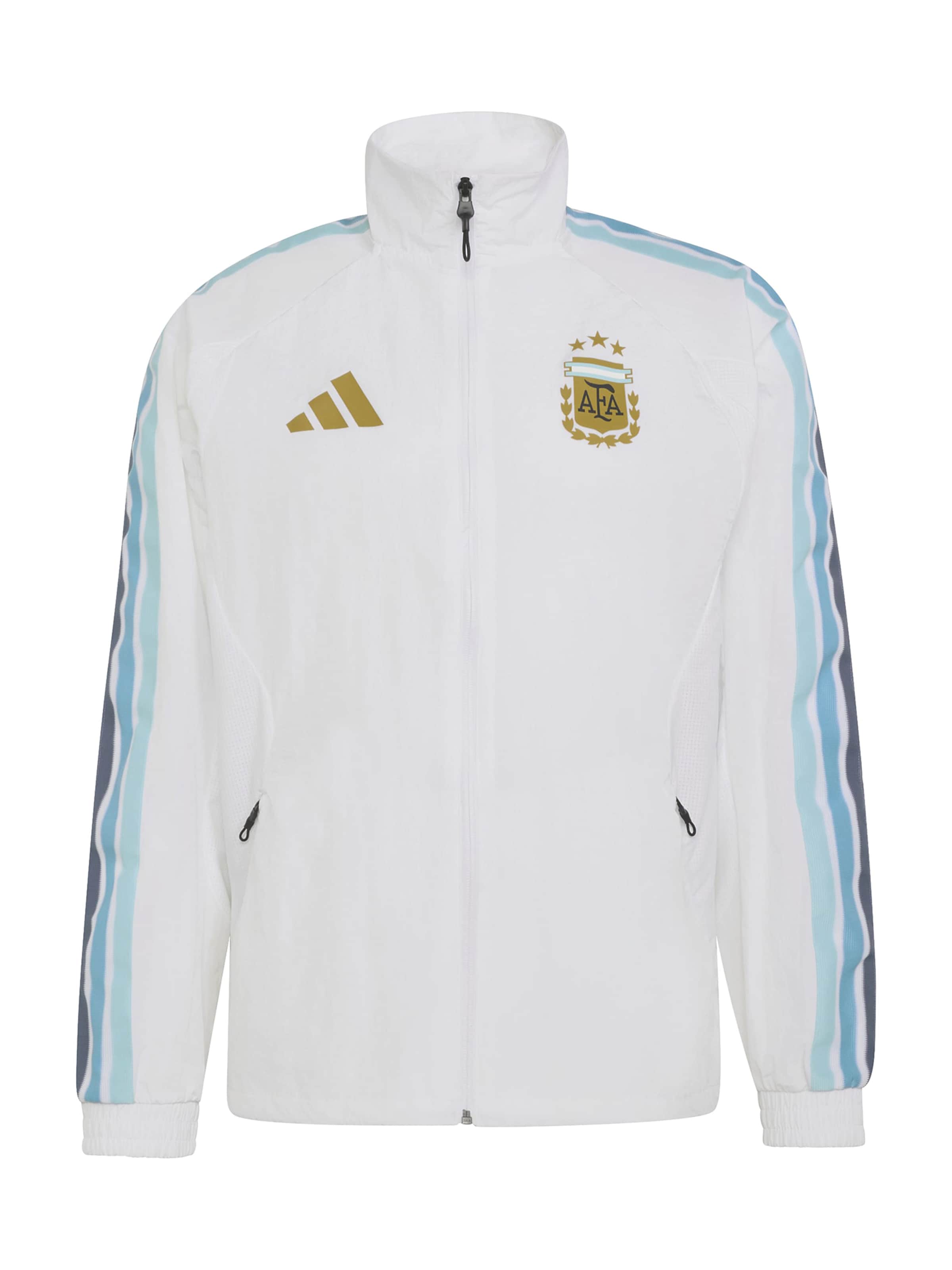ADIDAS PERFORMANCE Urheilutakki 'Argentinien Anthem' värissä valkoinen: etupuoli
