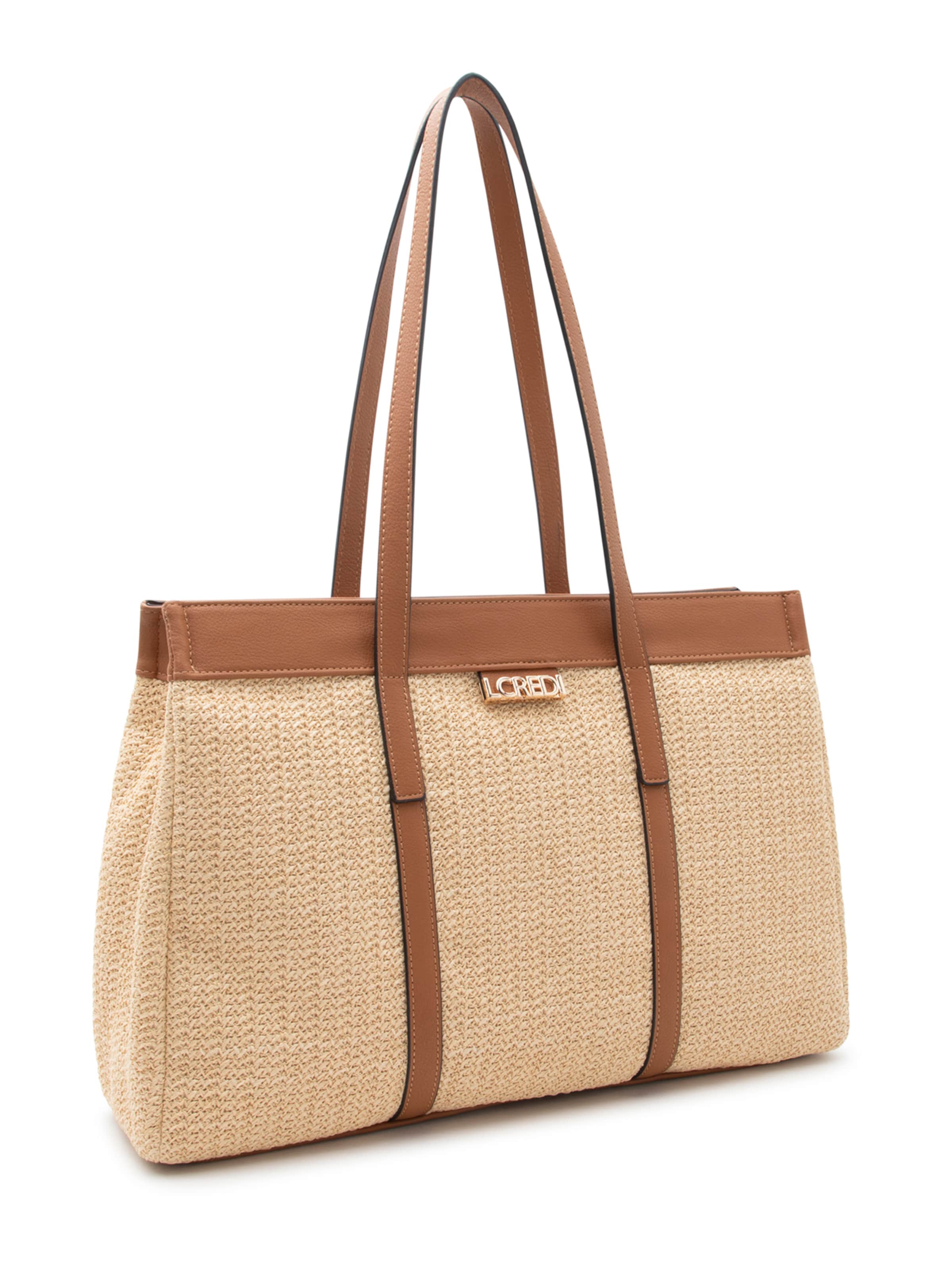 Cabas 'Rosalie' L.CREDI en beige