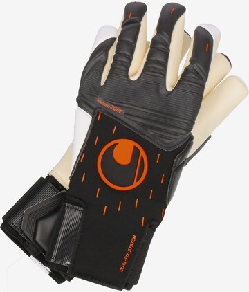 UHLSPORT Athletic Gloves in Black