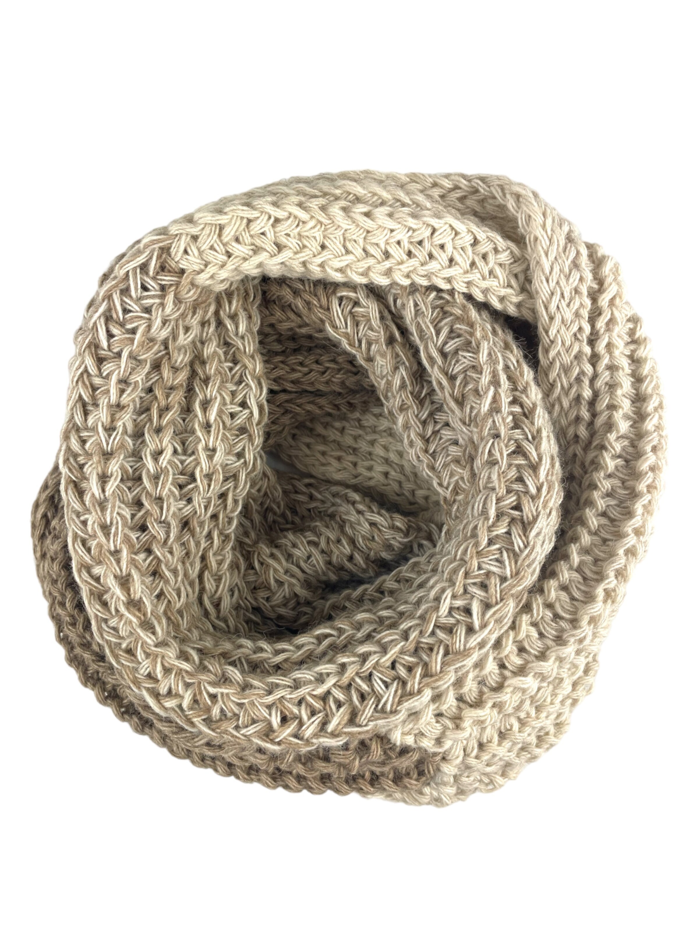 Kumixi Beanie 'Set: Mütze & Loop Schal' in Beige