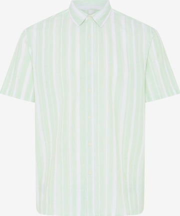 BLEND Regular Fit Kurzarmhemd ' BHAvik ' in Grün: Vorderseite