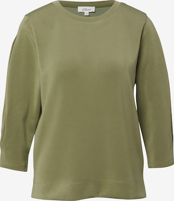 s.Oliver Sweatshirt in Grün: Vorderseite