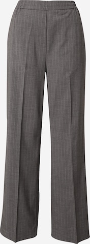 VILA ROUGE Regular Trousers with creases 'LUCINDA' in Grey: front