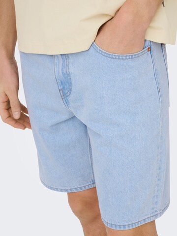 Only & Sons regular Jeans 'ONSEdge' i blå