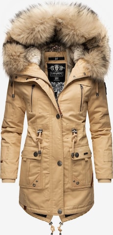 NAVAHOO Winterparka 'Honigfee' in Beige: voorkant