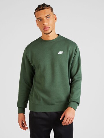 Nike Sportswear Regularny krój Bluzka sportowa 'Club Fleece' w kolorze zielony: przód