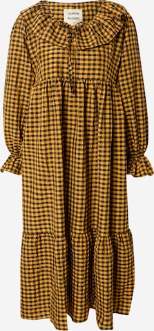 Damson Madder Košilové šaty 'GLORIA' – žlutá: přední strana