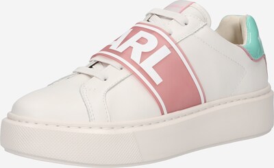 Karl Lagerfeld Baskets basses 'MAXI KUP' en aqua / rose ancienne / blanc, Vue avec produit