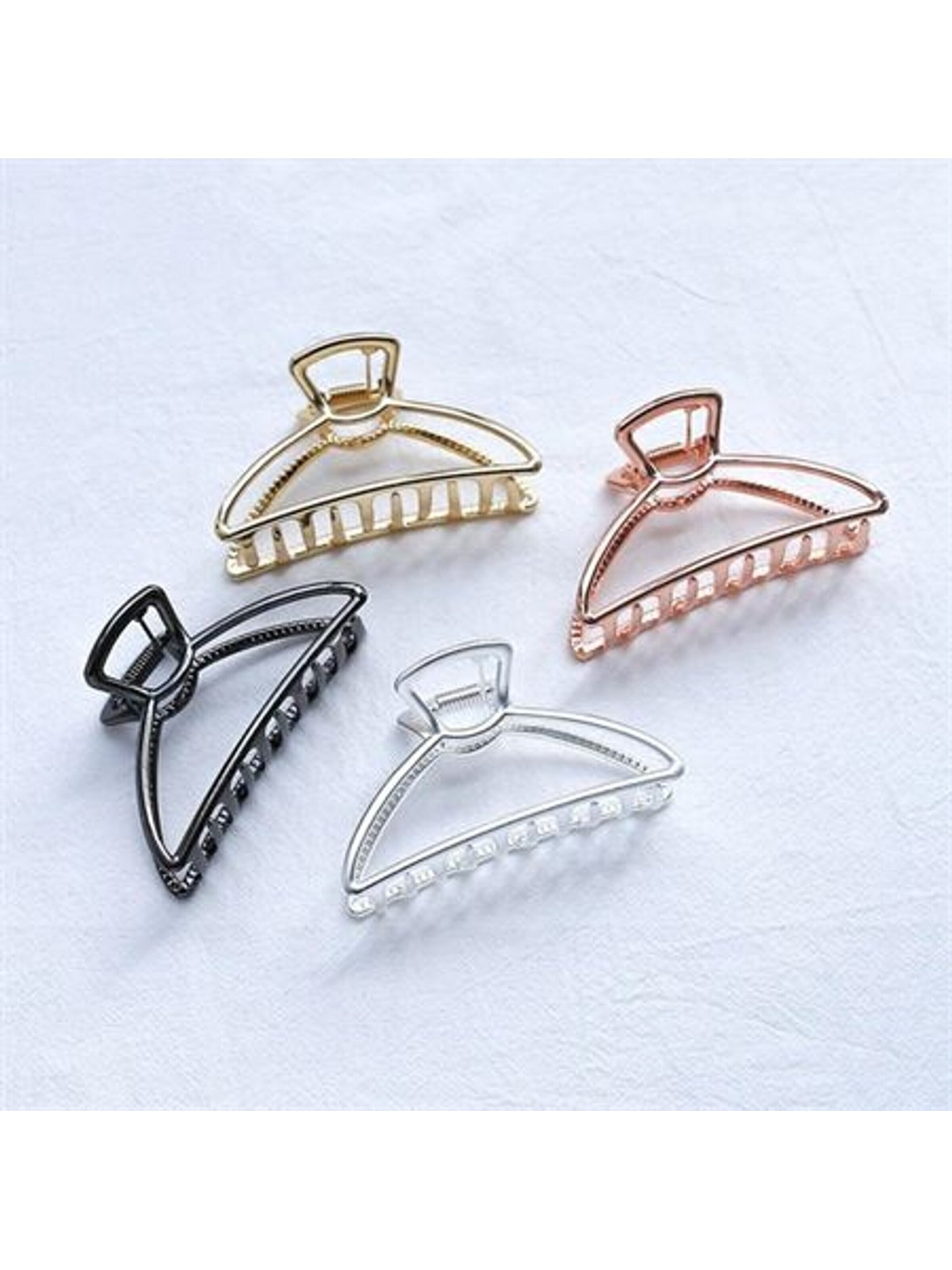 Ornement pour cheveux 'Feeny Extra Small Metal Hair Claw - Silver' soho Hair accesoires en argent