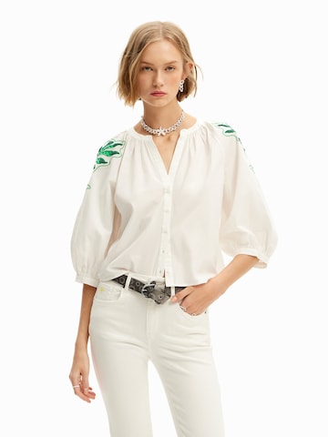 Desigual - Blusa en blanco: frente