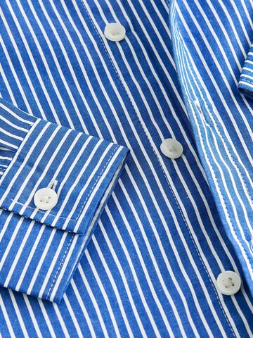 Next Regular fit Button Up Shirt in Blue