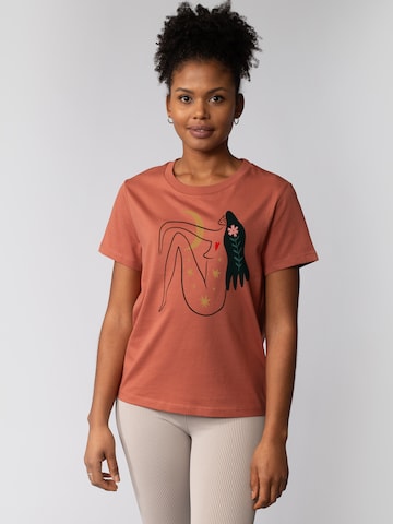 T-shirt 'Love and flex' Watapparel en rouge : devant