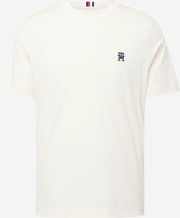 T-Shirt TOMMY HILFIGER en beige : devant