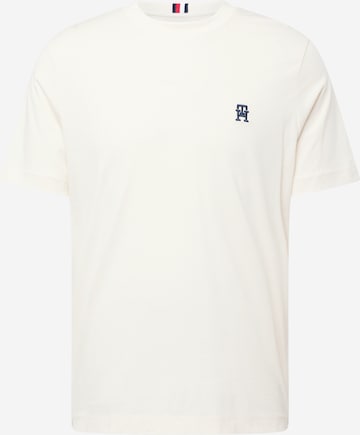 T-Shirt TOMMY HILFIGER en beige : devant