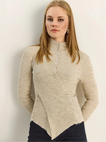 Pullover di Bianco Lucci in beige: frontale