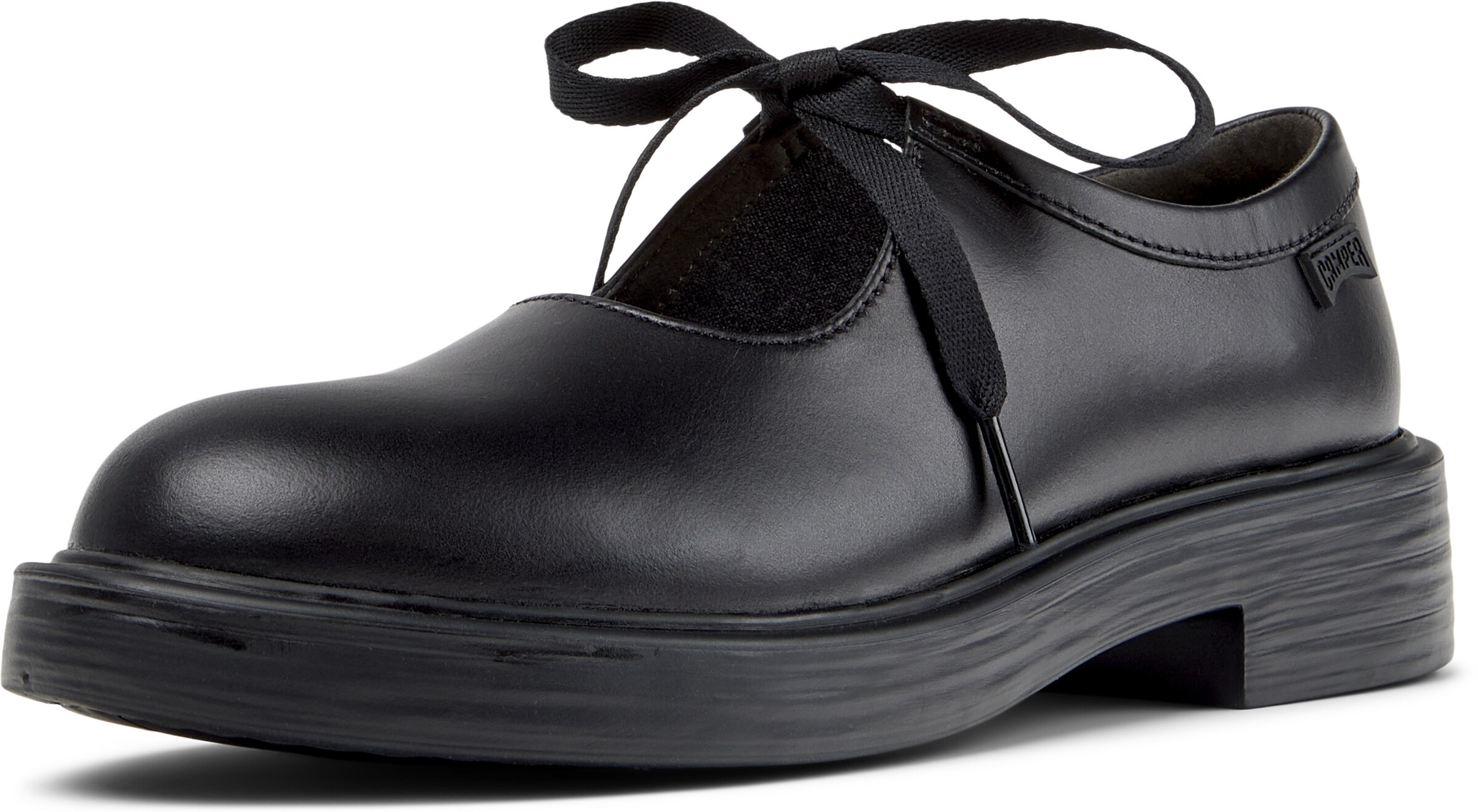 CAMPER Ballerina met riempjes ' Dean ' in Zwart: voorkant