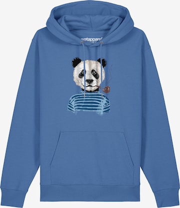 Watapparel Sweatshirt ' Panda ' in Blue: front