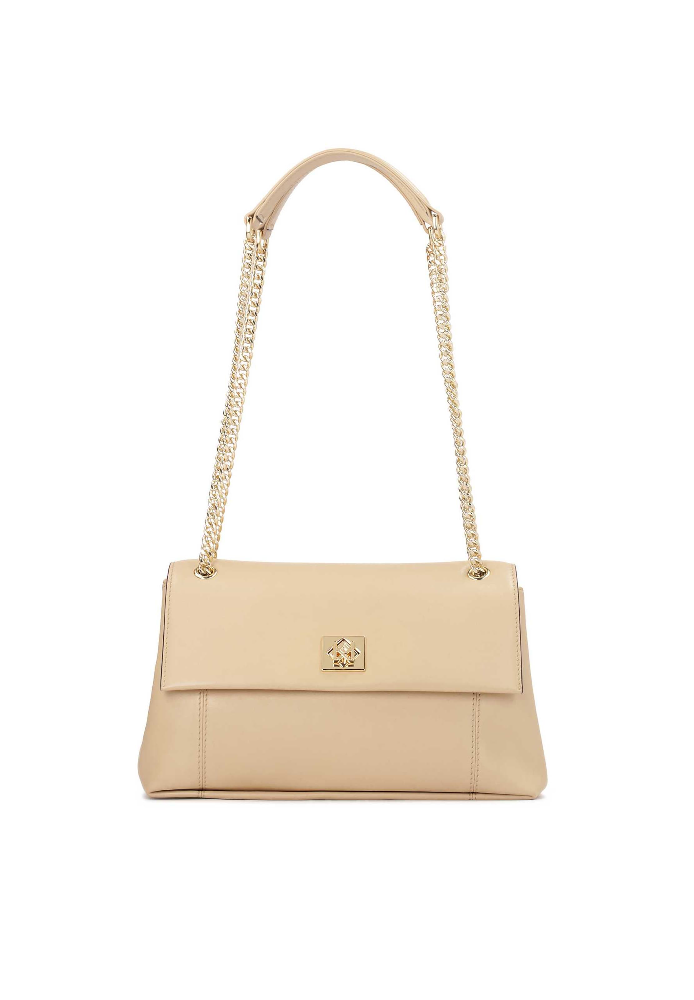 Kazar Crossbody Bag in Beige: front