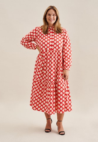 SEIDENSTICKER Shirt Dress 'Schwarze Rose' in Red