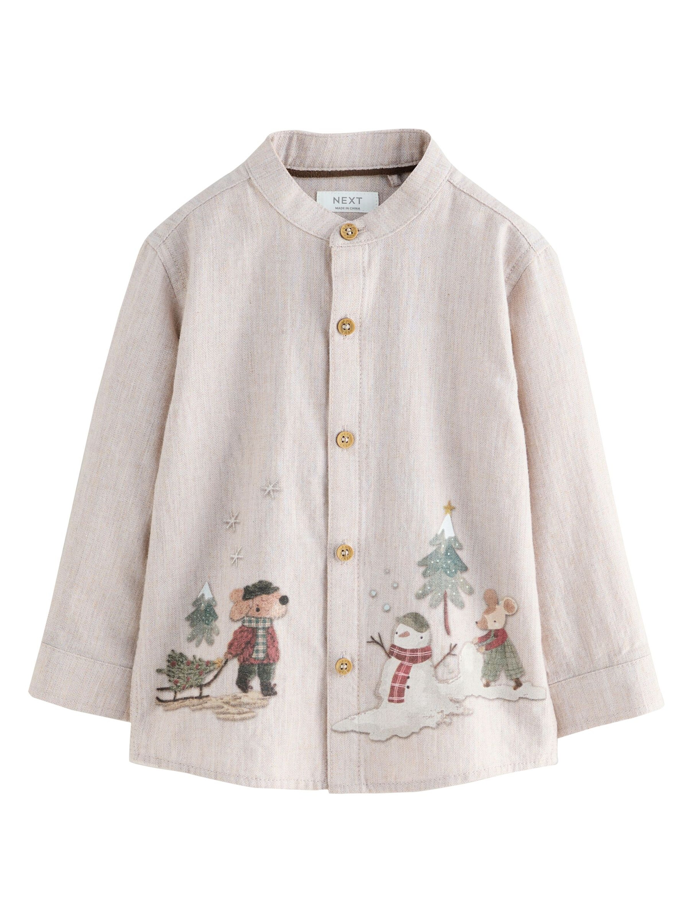 Next - Regular Fit Camisa em bege: frente