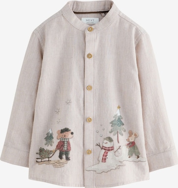 Next Regular fit Overhemd in Beige: voorkant