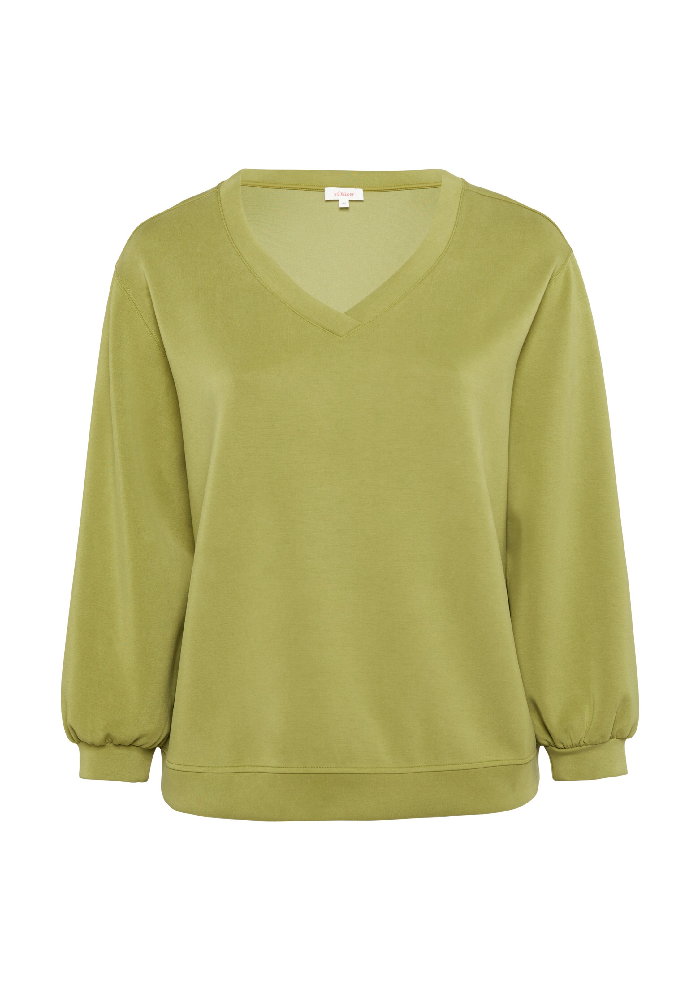 s.Oliver Sweatshirt in Grün: Vorderseite