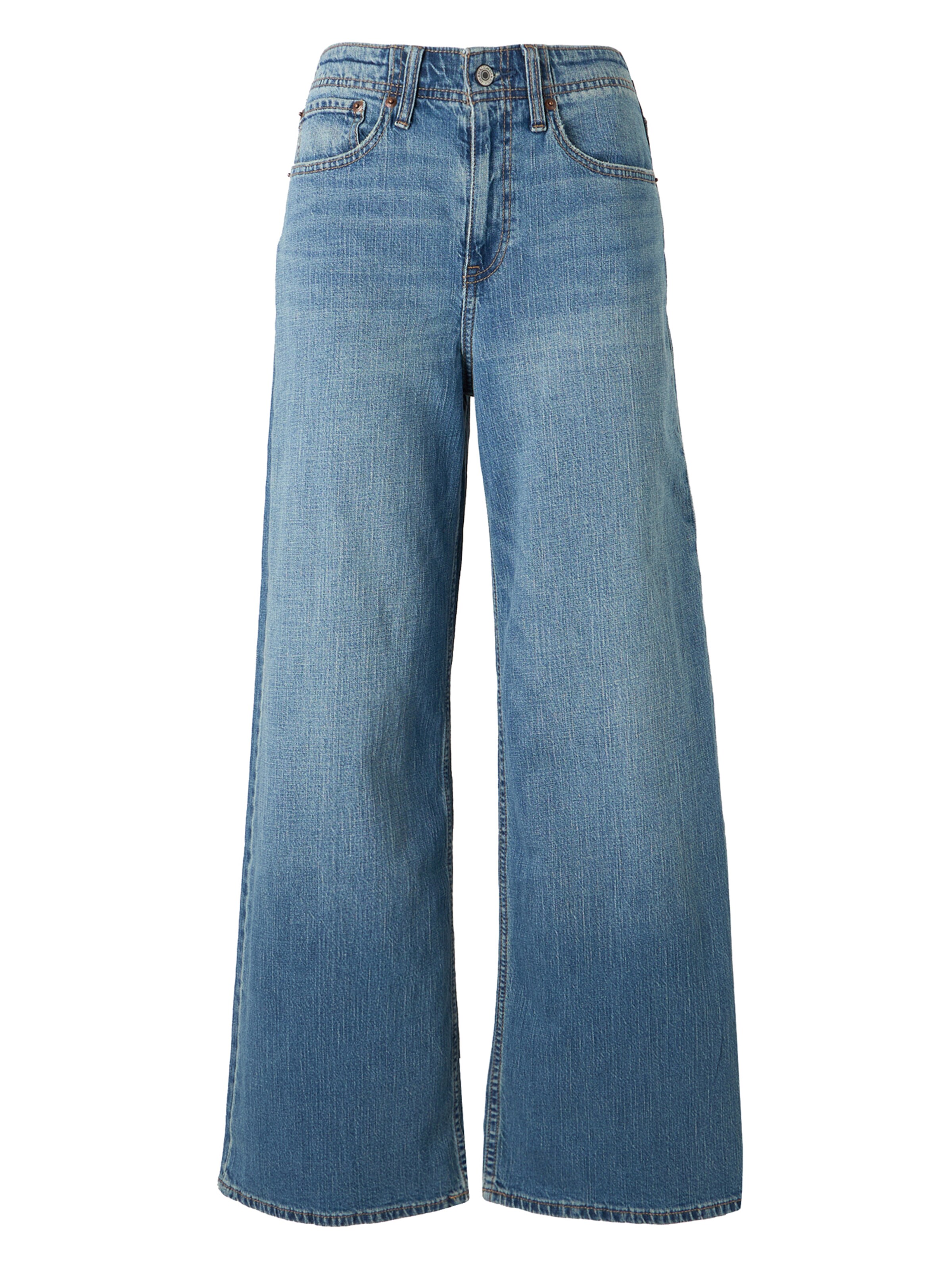 Abercrombie & Fitch Bő szár Farmer - kék: elől