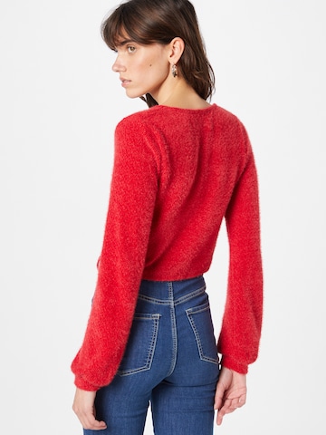 HOLLISTER Sweater 'CHENILLE' in Red