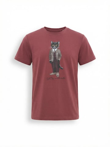 Maglietta 'Professor Cat' di Cat e Lolette in rosso: frontale