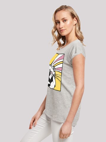 F4NT4STIC Shirt 'Looney Tunes Bugs Bunny Laughing' in Grijs