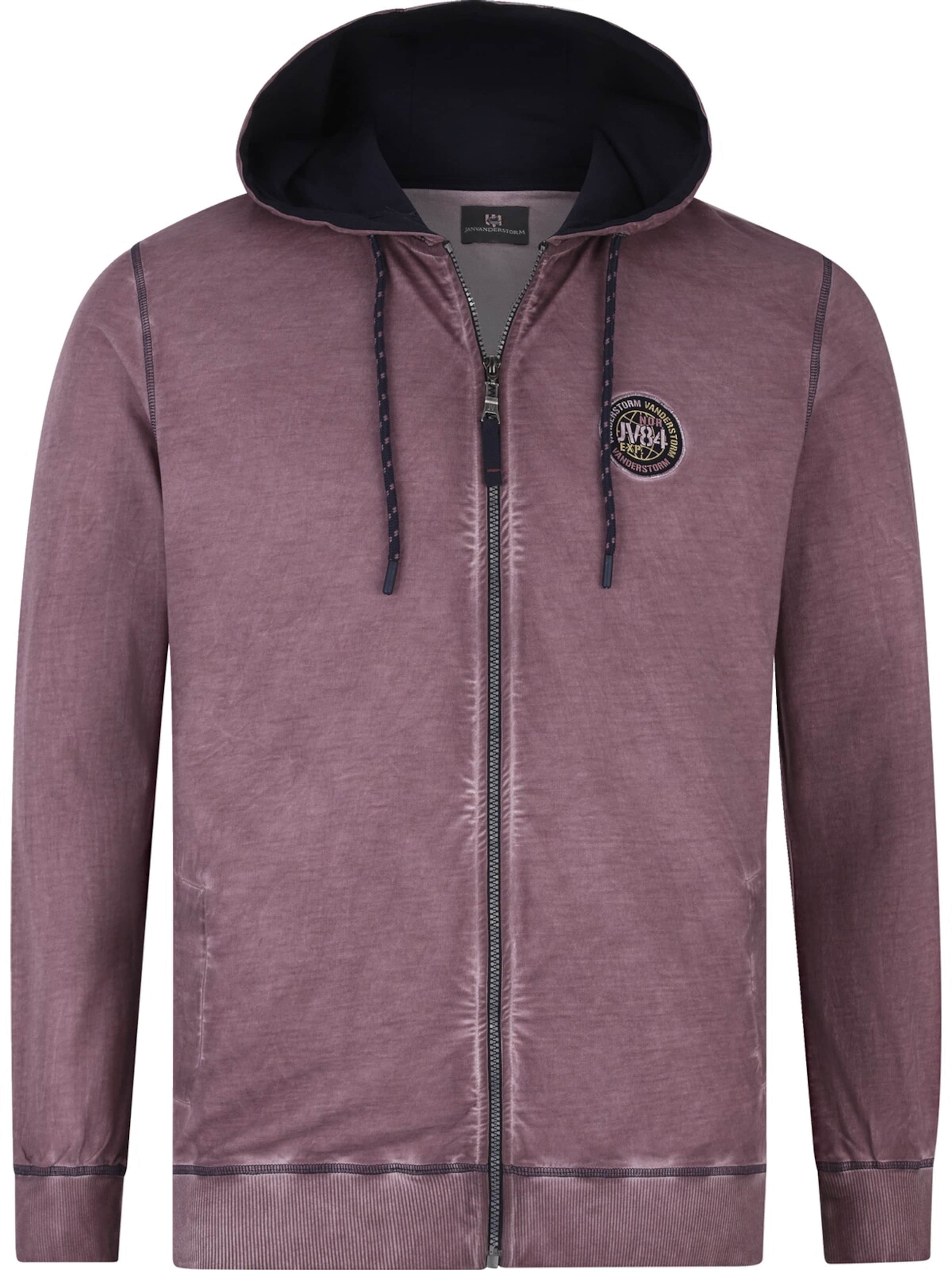Jan Vanderstorm Sweatjacke 'Perkelman' in Lila: Vorderseite