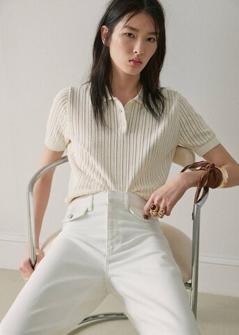 MANGO Wide leg Jeans 'Brynn' in White