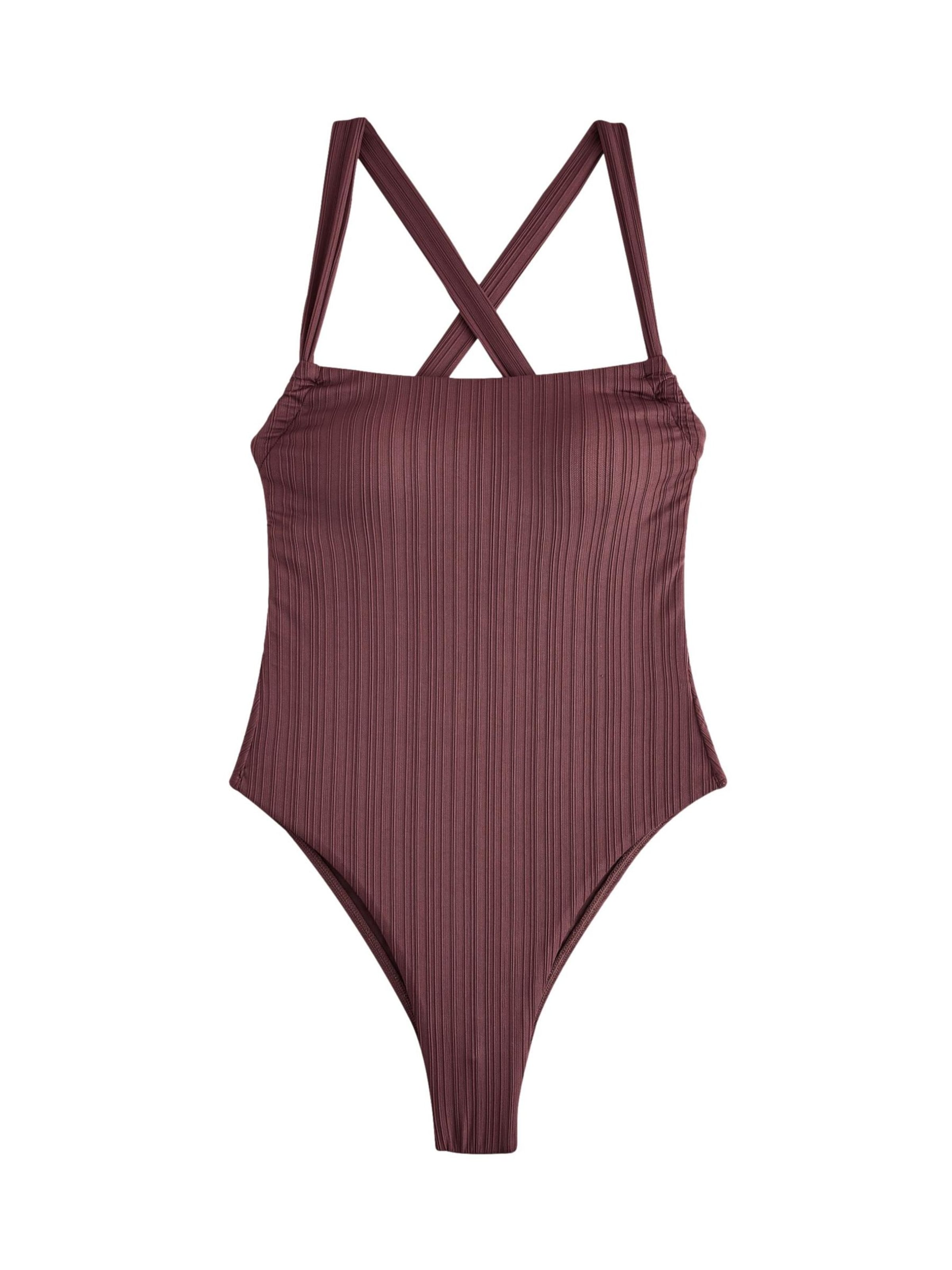 Bustino Costume intero di self. in marrone: frontale