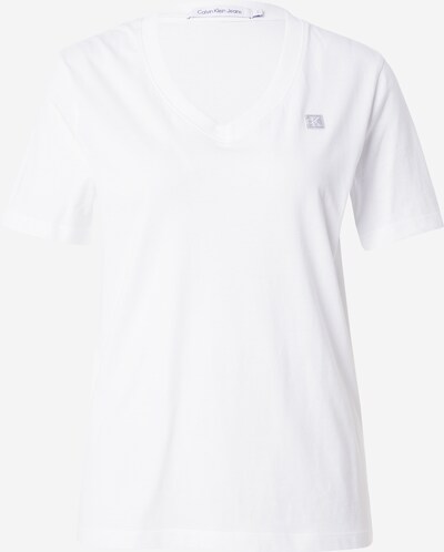 Calvin Klein Jeans T-Krekls, krāsa - gaiši pelēks / balts, Preces skats