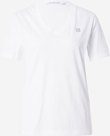 T-shirt Calvin Klein Jeans en blanc : devant