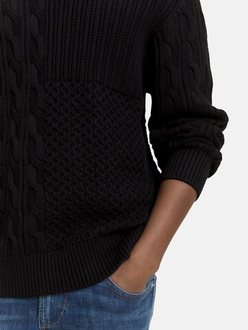 TOM TAILOR DENIM Pullover in Schwarz