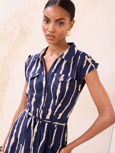 Lipsy Платье-рубашка в Темно-синий / Белый, Обзор товара