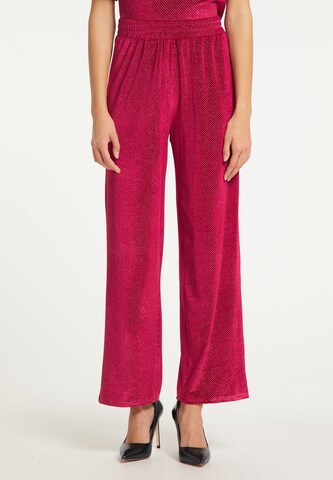 Wide leg Pantaloni di myMo at night in rosa: frontale