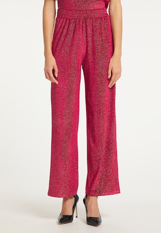 Wide Leg Pantalon myMo at night en rose : devant