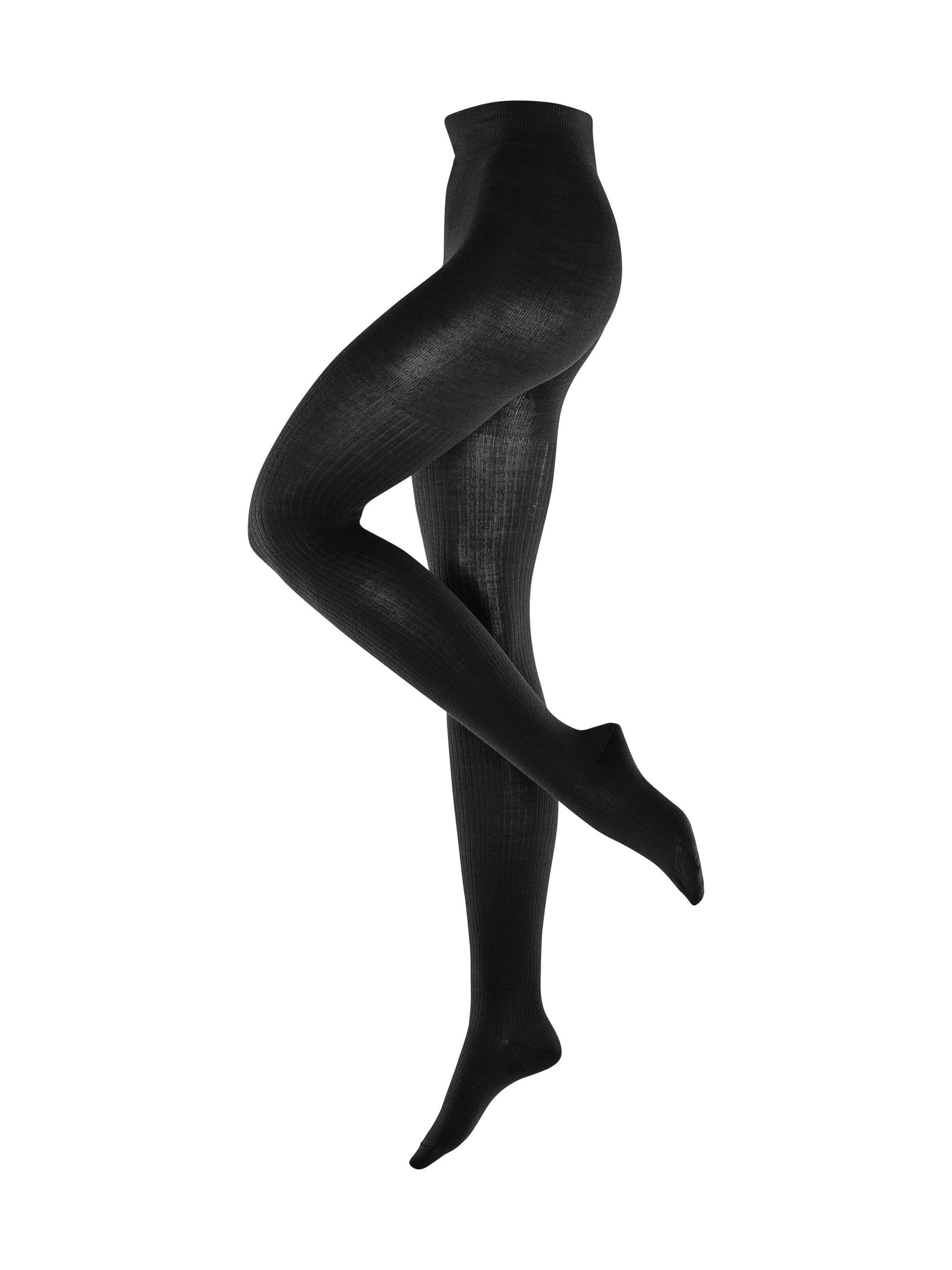 BURLINGTON Tights 'Rib Couture' in Black