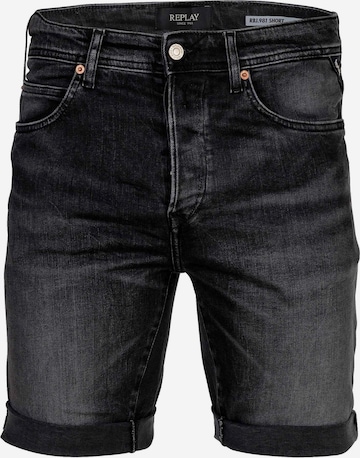REPLAY Kalhoty – černá: přední strana