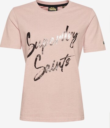 T-shirt Superdry en rose : devant