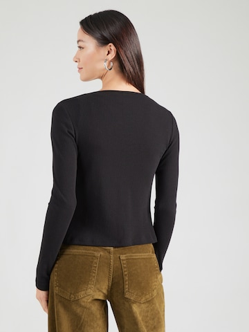 PIECES Вязаная кофта 'PCKitte' в Черный