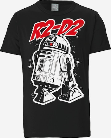 LOGOSHIRT T-Shirt 'Star Wars - R2-D2' in Mischfarben: predná strana