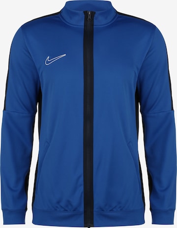 NIKE Athletic Zip-Up Hoodie in Blue: front