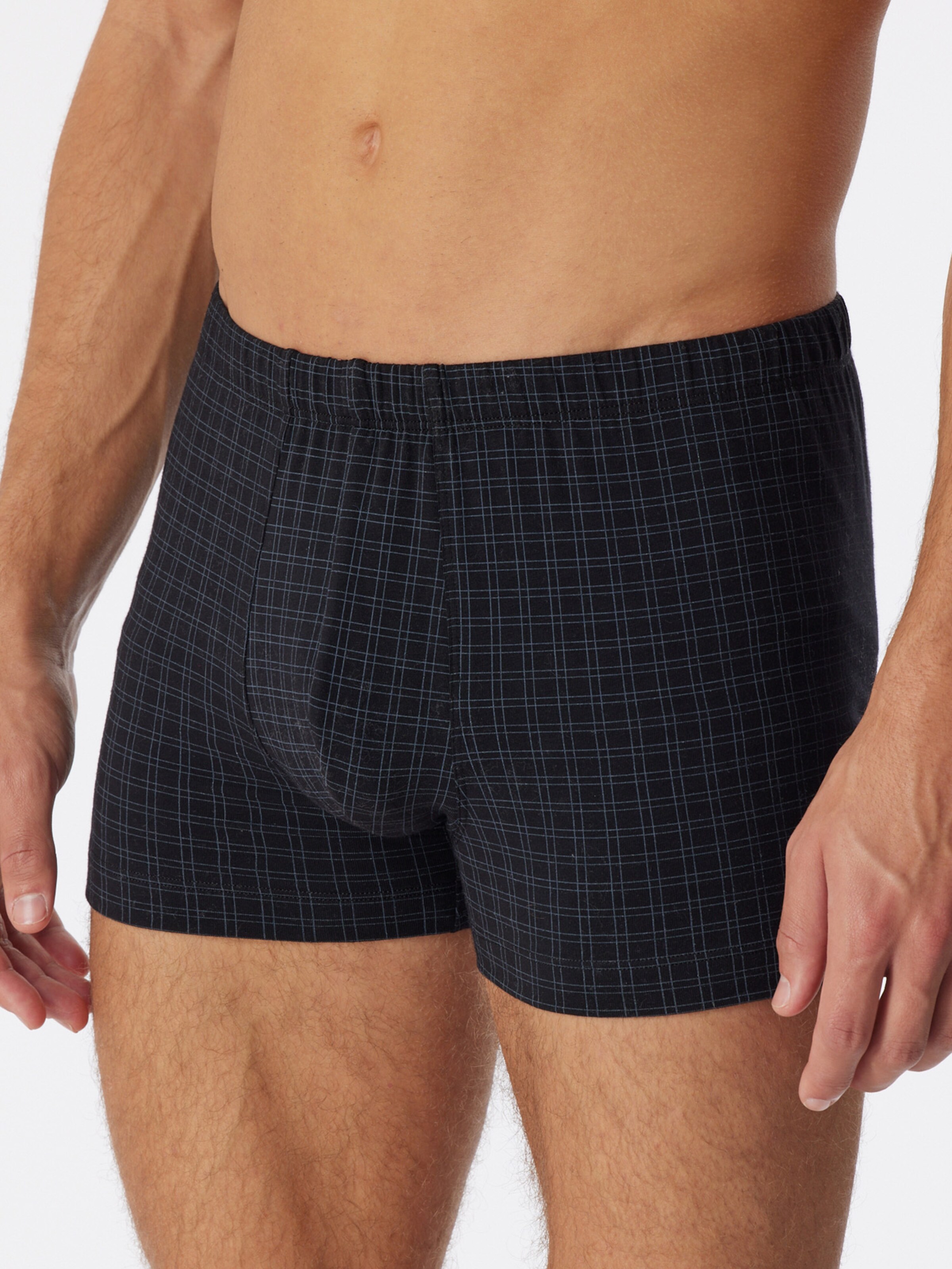 SCHIESSER - Calzoncillo boxer ' Cotton Casuals ' en negro: frente