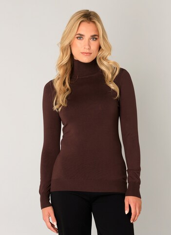 BASE LEVEL Sweater 'Yuen' in Brown: front